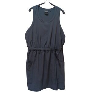 Prana Romper Dress Womens L Black Athleisure Gorpcore Travel Skort
